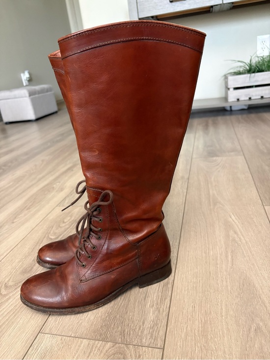 Frye Shoes - FRYE Melissa Lace Up Tall Riding Boots Redwood Women’s Sz 8